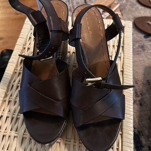 Tahari wedged sandals - about 3 3/4 inch - size 9